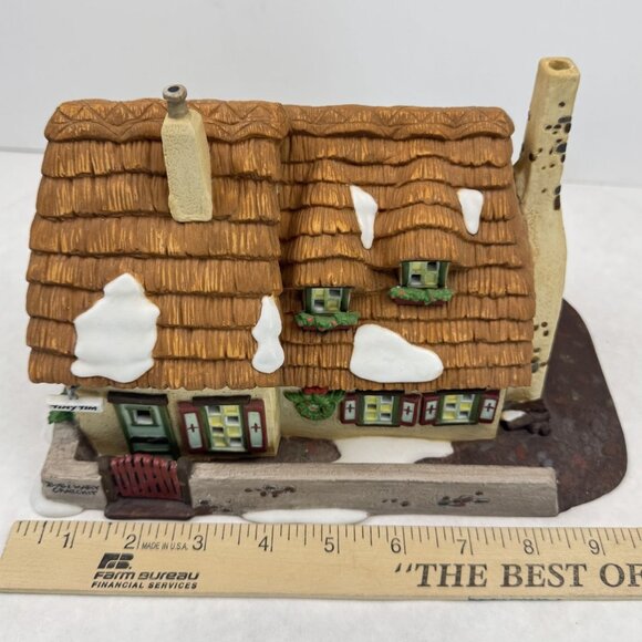 Vtg Department 56 Dickens Village Christmas Carol Cottage Porcelain Lighted 1996 - Picture 12 of 16